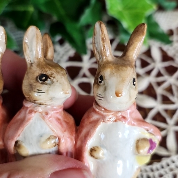 👉*RARE VTG* BESWICK BEATRIX POTTER FLOPSY MOPSY COTTONTAIL FIGURE 1954 ~ MINT!! - Picture 5 of 6